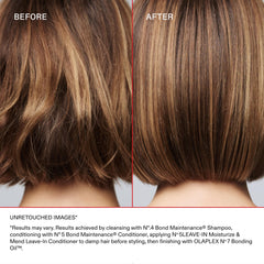 Olaplex Nº.5 applied to damp hair mid-lengths demonstrating detangling benefit