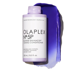 Olaplex Nº.5P front packaging showing bottle and purple conditioner benefits