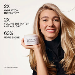 Olaplex nourishing mask creamy texture close-up for lightweight hydration benefit