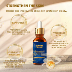 Olavita Serum texture application showing light, fast-absorbing hydration
