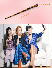 Olawyrae leopard-print hair pin showcases tortoise shell luxury with six color options.