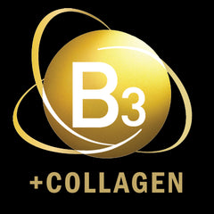Olay Collagen action closeup underscores plumping moisture and diminished fine lines.