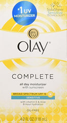 OLAY Complete All Day Moisturizer SPF 15 applying on skin for daily hydration