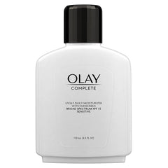 OLAY Complete All Day Moisturizer SPF 15 packaging box communicates 3-pack convenience.