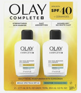 OLAY Complete Daily Facial Moisturizer SPF40 2-pack front view for daily protection