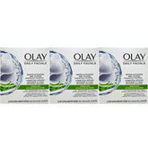 Olay Daily Gentle Clean Cloths pack image shows three-pack for travel cleansing.