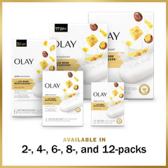 Olay Moisture Outlast beauty bar creamy-lather close-up highlights rich hydration.