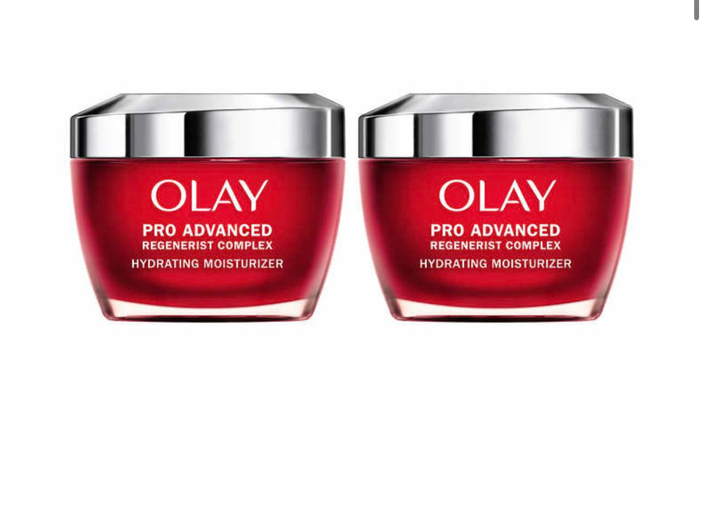 Olay Pro Advanced Regenerist Complex 2 bottle closeup for rich hydration and anti-aging routine