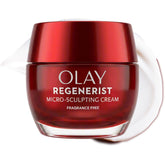 Olay Regenerist front jar showing brand and clean design for effective hydration