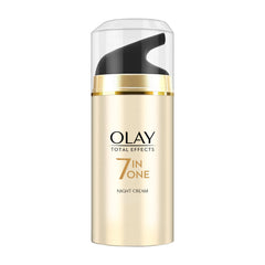 Olay Total Effects night firming bottle shows overnight hydration for firmer morning skin