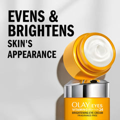 Olay Vitamin C + Peptide 24 Eye Cream applying motion hydrates under-eye area