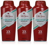 Old Spice 18oz body wash pack3 bottle-front view for a refreshing daily cleanse