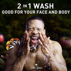 Old Spice 3X Defense odor-fighting formula in Bearglove cleanser.