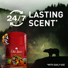 Bearglove label and rugged outdoor vibe on deodorant