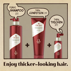 Old Spice castor oil-infused bottle highlights nourishing formula for thicker appearance