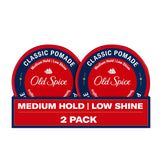 Old Spice Classic Pomade bottle on vanity for barbershop-quality styling