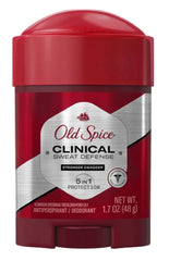 Old Spice Clinical Sweat Defense stick application demonstrates easy glide for quick protection.