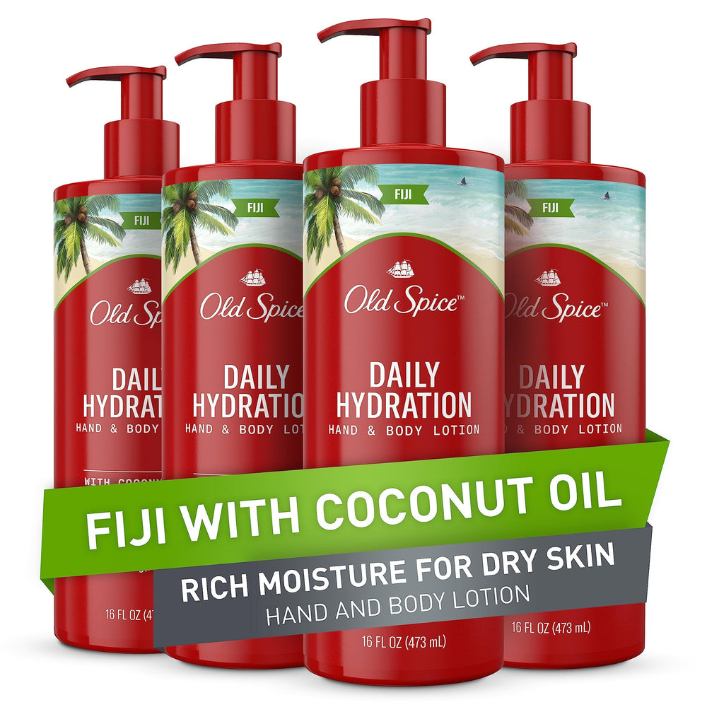 Old Spice Daily Hydration Lotion bottle for all-day skin conditioning