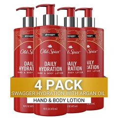 Old Spice daily hydration lotion pump bottle ready for use