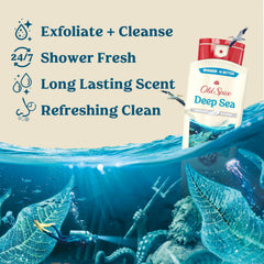 Old Spice Deep Sea Minerals splash evokes ocean freshness for morning routine.