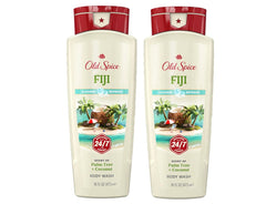 Old Spice Fresher Fiji pack of 2 bottles ready for daily shower refresh