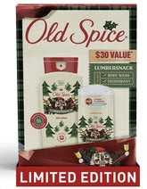Old Spice Lumbersnack gift set packaging, ideal for holiday gifting and display.