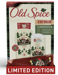 Old Spice Lumbersnack gift set packaging, ideal for holiday gifting and display.
