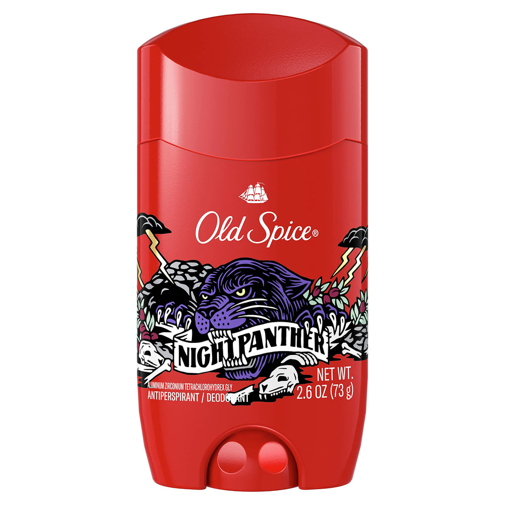Old Spice NightPanther deodorant bottle with invisible solid protection for all-day freshness.