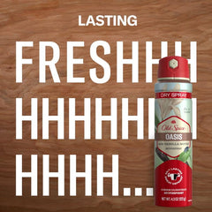 Old Spice Oasis Vanilla Argan Oil label close-up highlights skin conditioning.