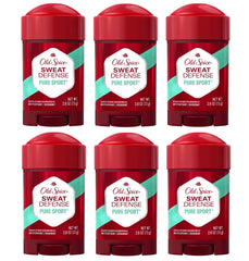 Old Spice Pure Sport Soft Solid 6-pack front view for all-day sweat protection.