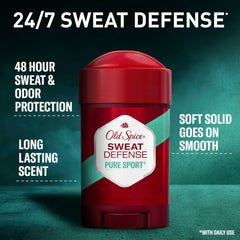 Old Spice Sweat Defense soft solid closeup highlighting crisp lemon-lime scent