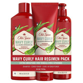 Old Spice Wavy Curly Shampoo bottle pour for refreshed scalp and hydrated curls