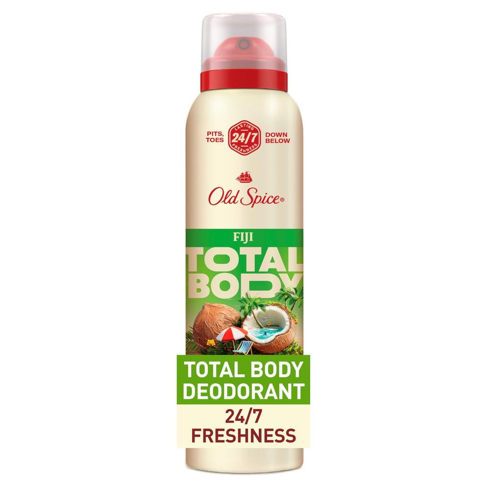 Old Spice whole body deodorant Fiji scent bottle spray for all-over protection