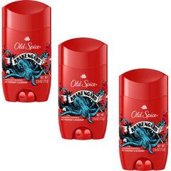 Old Spice Krakengard packaging shown as a 3-pack for long-lasting freshness.