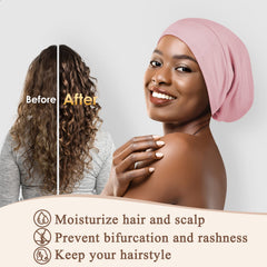 OLESILK bonnet with hidden adjustable strap for a secure, customizable fit.
