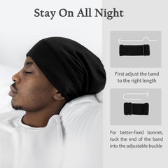 OLESILK Silk-Bonnet ideal for curly hair, reducing friction overnight.