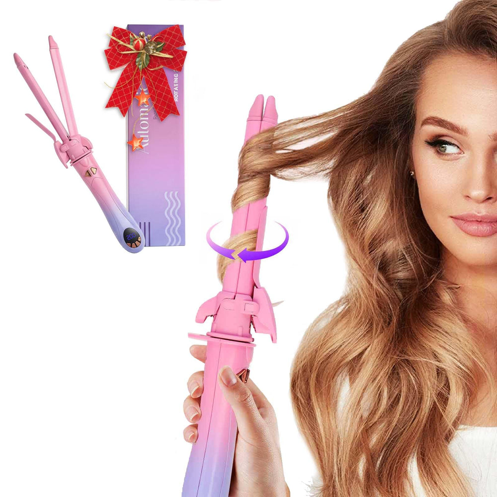 oleydb automatic rotating curler-straightener heat settings for precise styling