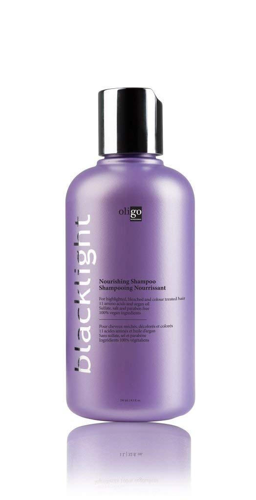 Oligo Professionnel Backlight Nourishing Shampoo bottle promoting color-safe hydration.