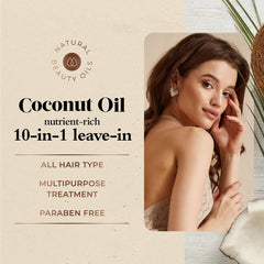 Oliology Coconut Oil 10-in-1 Spray being applied to hair for frizz control