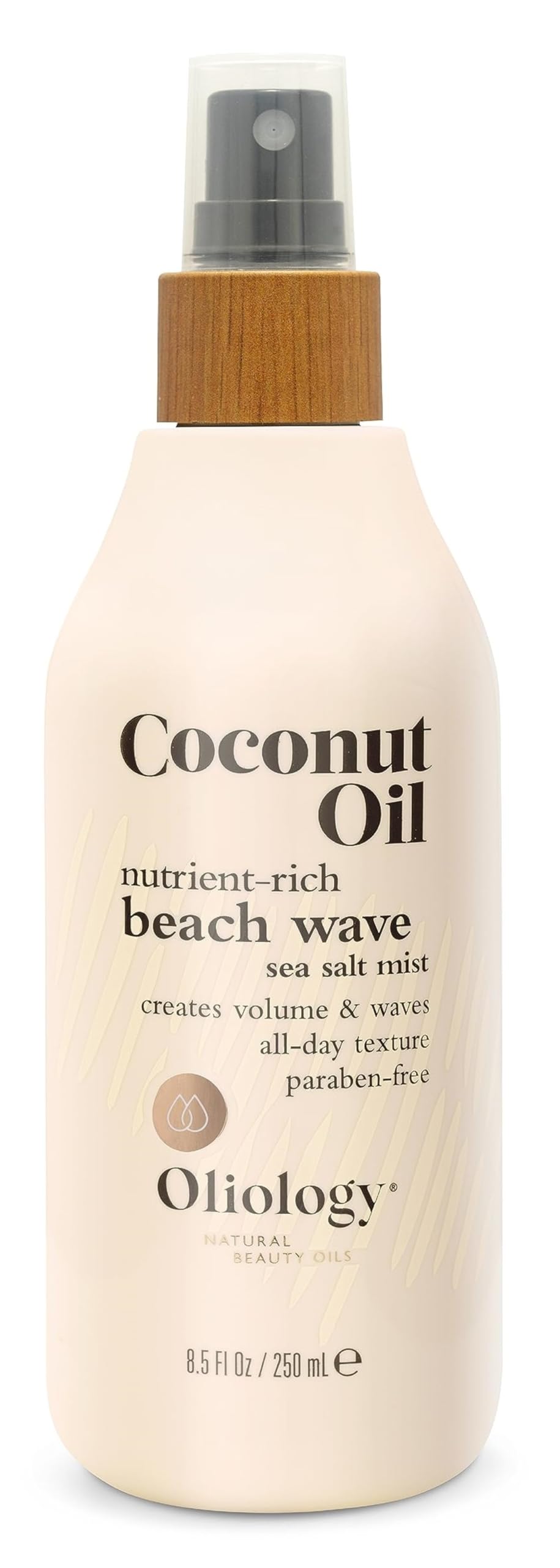 Oliology coconut oil sea salt mist bottle creates beachy waves with lightweight texture