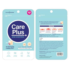 OLIVE YOUNG Care Plus Spot Patch close-up reveals thin hydrocolloid layer for gentle protection