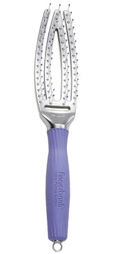 Olivia Garden finger brush with scalp-hugging paddle for gentle detangling and scalp massage.