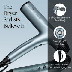 Olivia Garden 1875W diffuser attachment demonstrating even heat distribution for defined curls