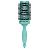 Olivia Garden ceramic ion round brush top view turquoise aids quick drying and salon-style finish.