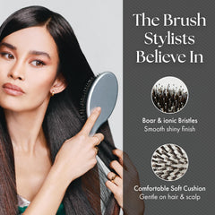 Olivia Garden Ceramic Ion Supreme Paddle Brush anti-static performance for frizz control during daily blowouts.
