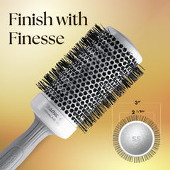 Olivia Garden CI-55 hair sectioning with brush demonstrates precision styling