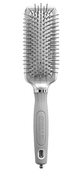 Olivia Garden CIXL-PROS paddle brush front view showing detangling-friendly design and ceramic ion benefits.