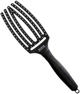 Olivia Garden Fingerbrush ionised nylon bristles reduce static for smoother styling.