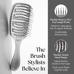 Olivia Garden iDetangle unibody snag-free build prevents hair catching.