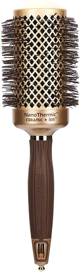 Olivia Garden NanoThermic ceramic ion round brush front view for faster, smoother blowouts.